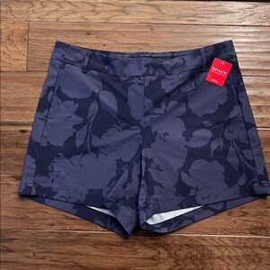 SPANX Women’s Sunshine 6” Shorts in Navy Floret Size XL